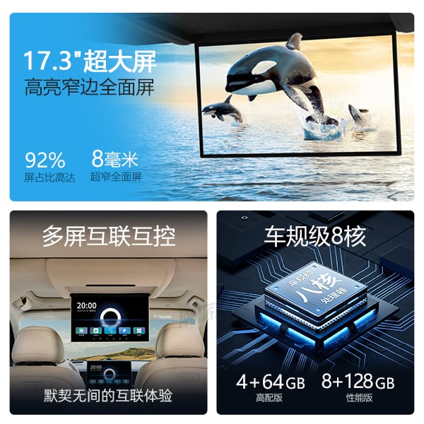 26款问界M7专用吸顶电视