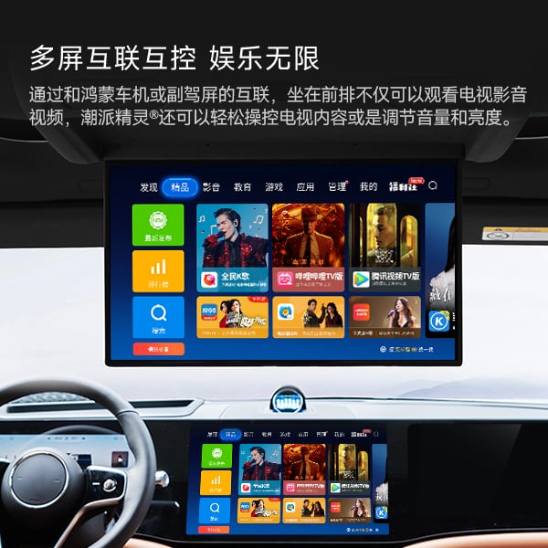 问界M8专用吸顶电视
