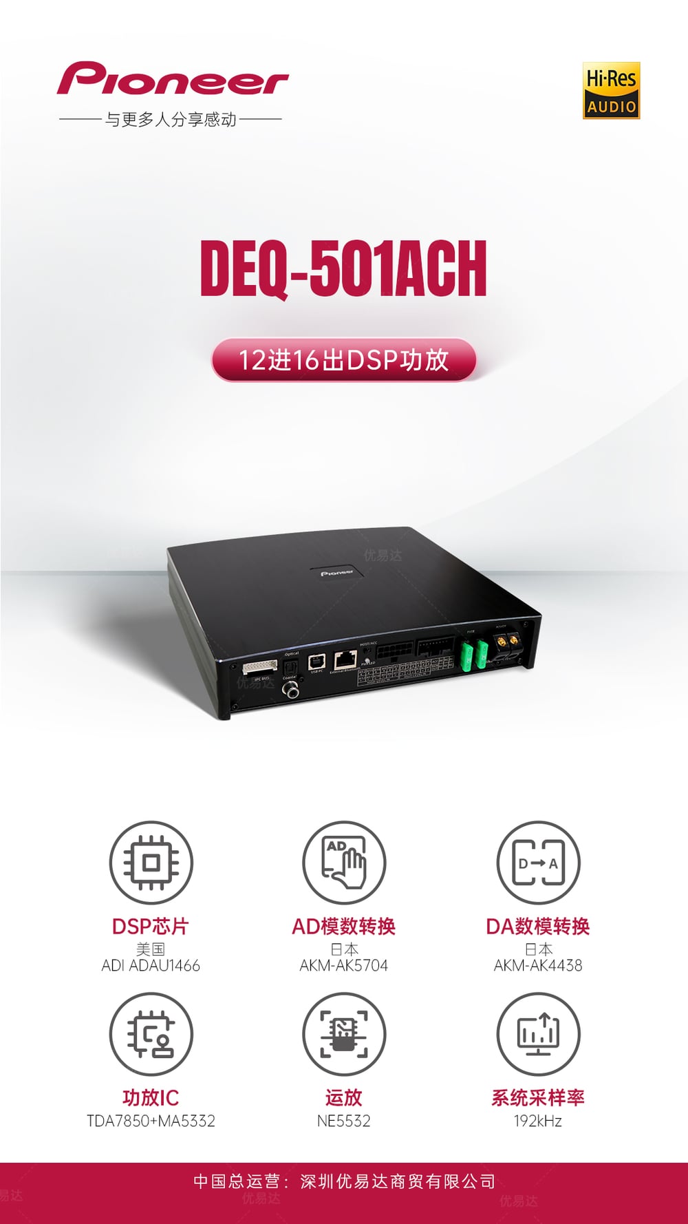 先锋DEQ-501ACH
16通道数字信号处理器 详情图