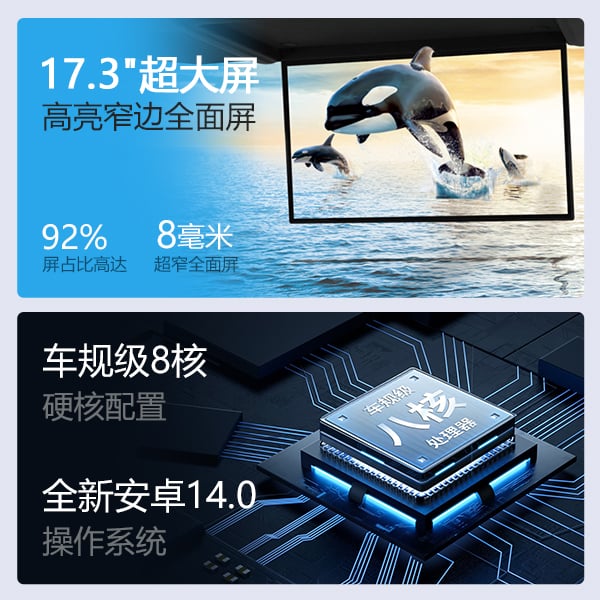 腾势N9专用吸顶电视