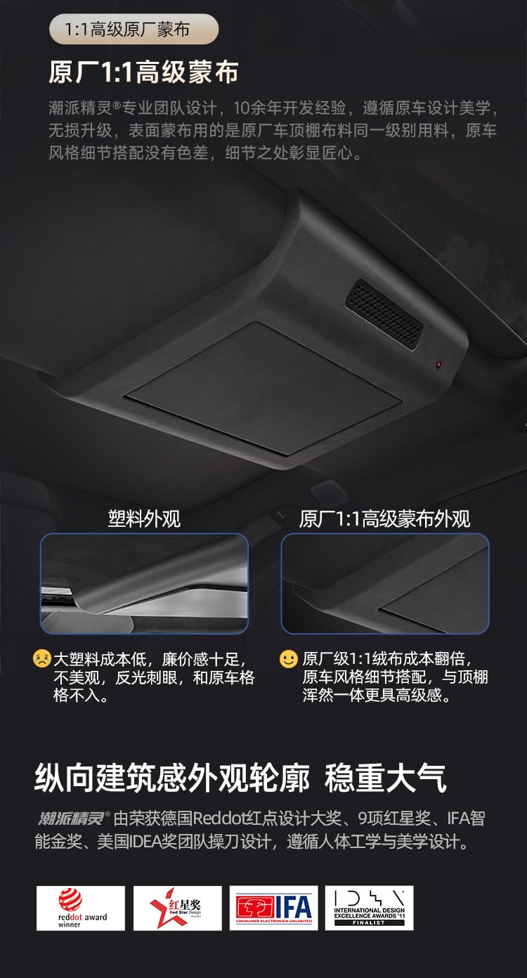 腾势N9专用吸顶电视 详情图