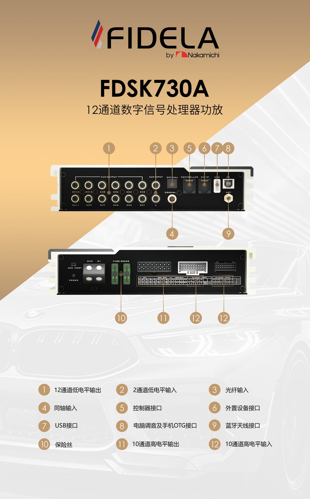 10进12出大功率HI-RES DSP 详情图