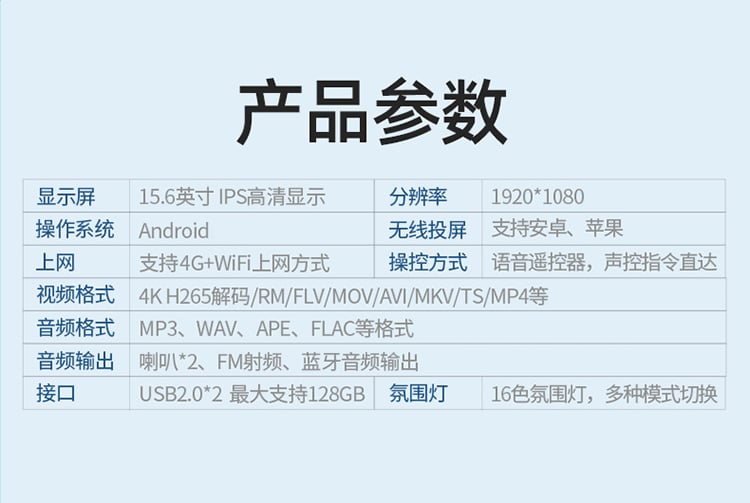 传祺E8专用吸顶电视 详情图