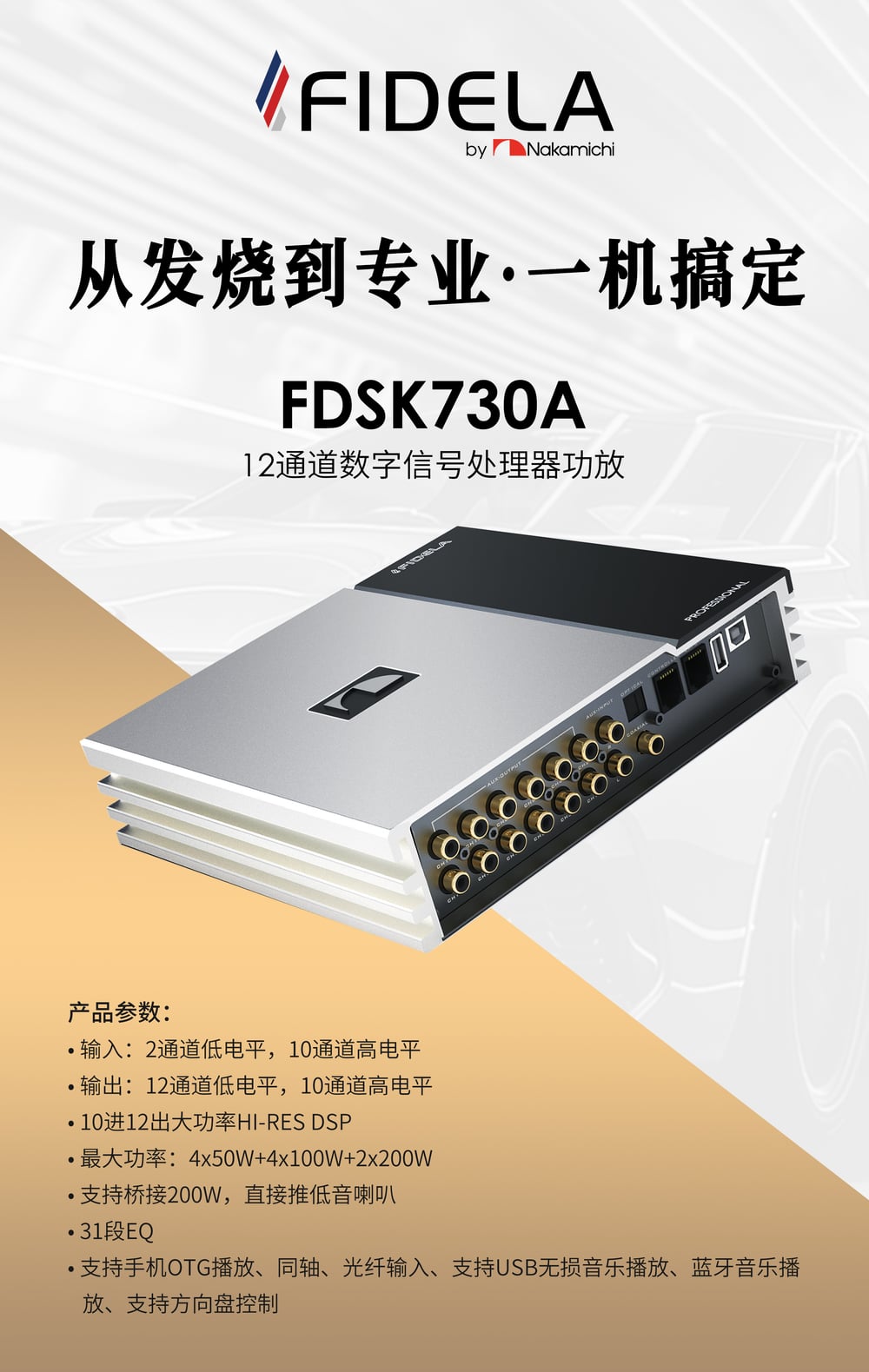 10进12出大功率HI-RES DSP 详情图