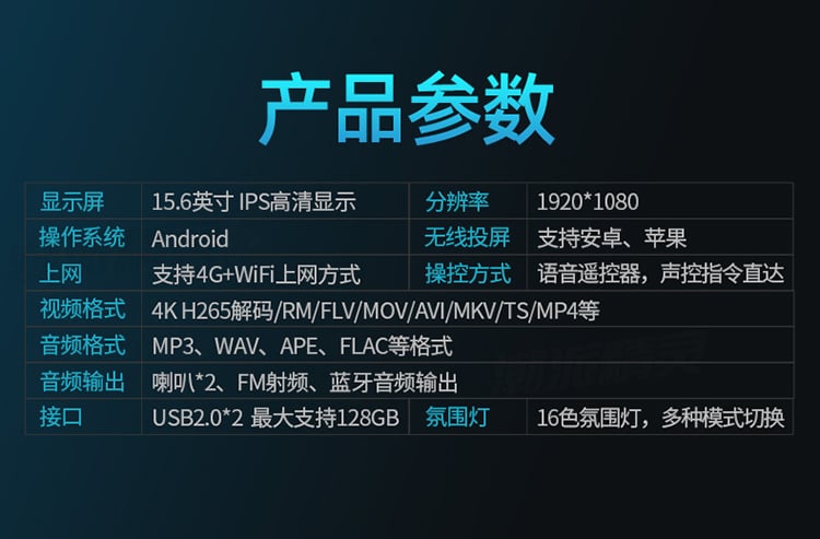 传祺M8专用吸顶电视 详情图