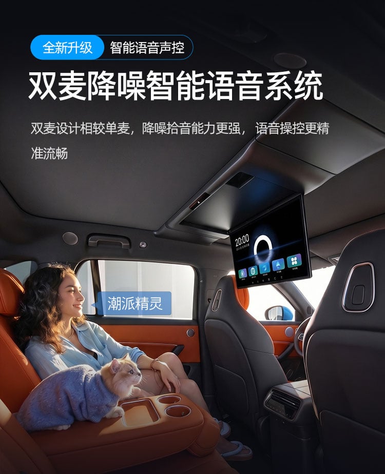 宝马专用全景天窗吸顶电视 详情图